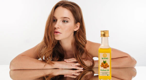 aceso, aceso oil, watnut oil, pure walnut oil, walnut hair oil, walnut oil care oil