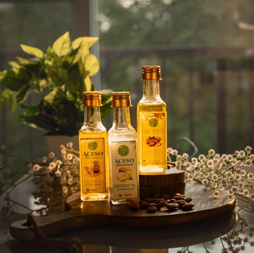 Cold Pressed Oil Combo | Almond, Coconut & Sesame Oil – Aceso