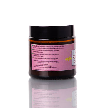 Aceso body polisher scrub ingredients and benefits label showing herbal formulation for healthy skin