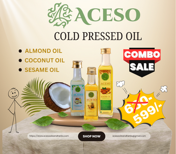 Cold Pressed Oil Combo | Almond, Coconut & Sesame Oil – Aceso