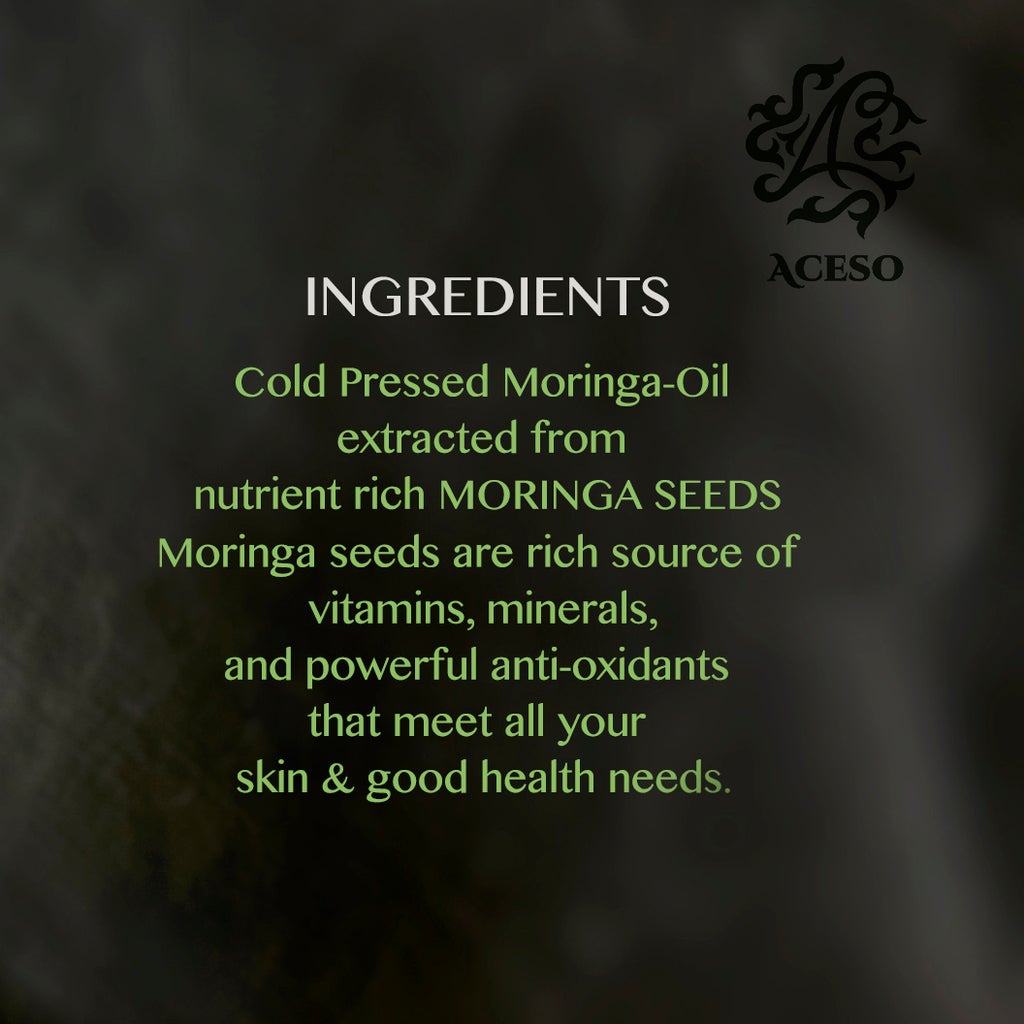 Aceso Moringa Cold Pressed Oil Ingredients