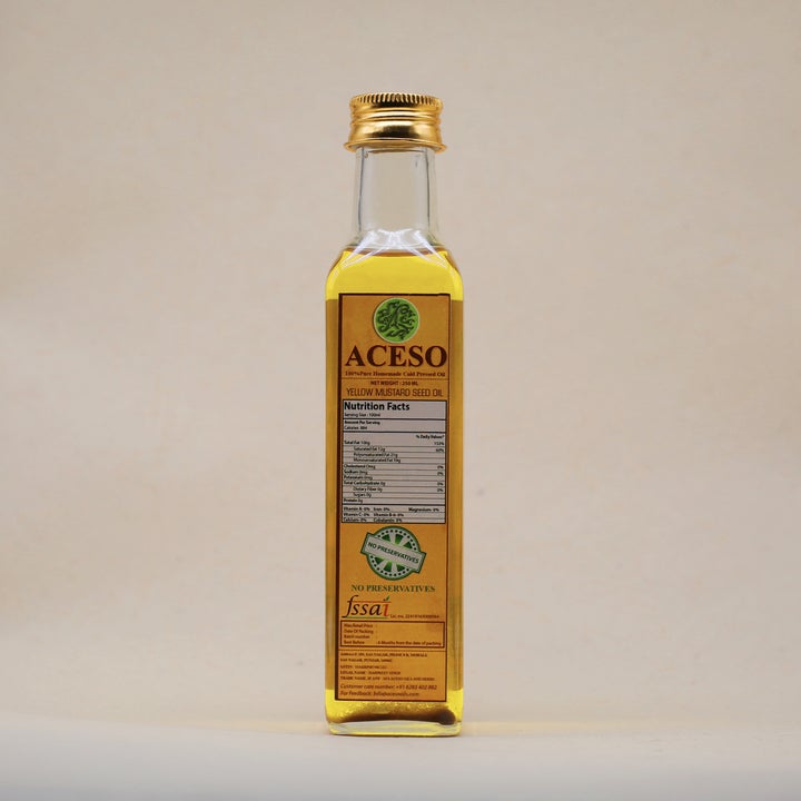 Aceso Yellow Mustard Seed Cold Pressed Oil 